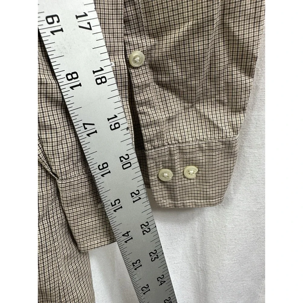 Polo Ralph Lauren Yarmouth‎ cotton Shirt Men 17 32/33 Brown Long Sleeves